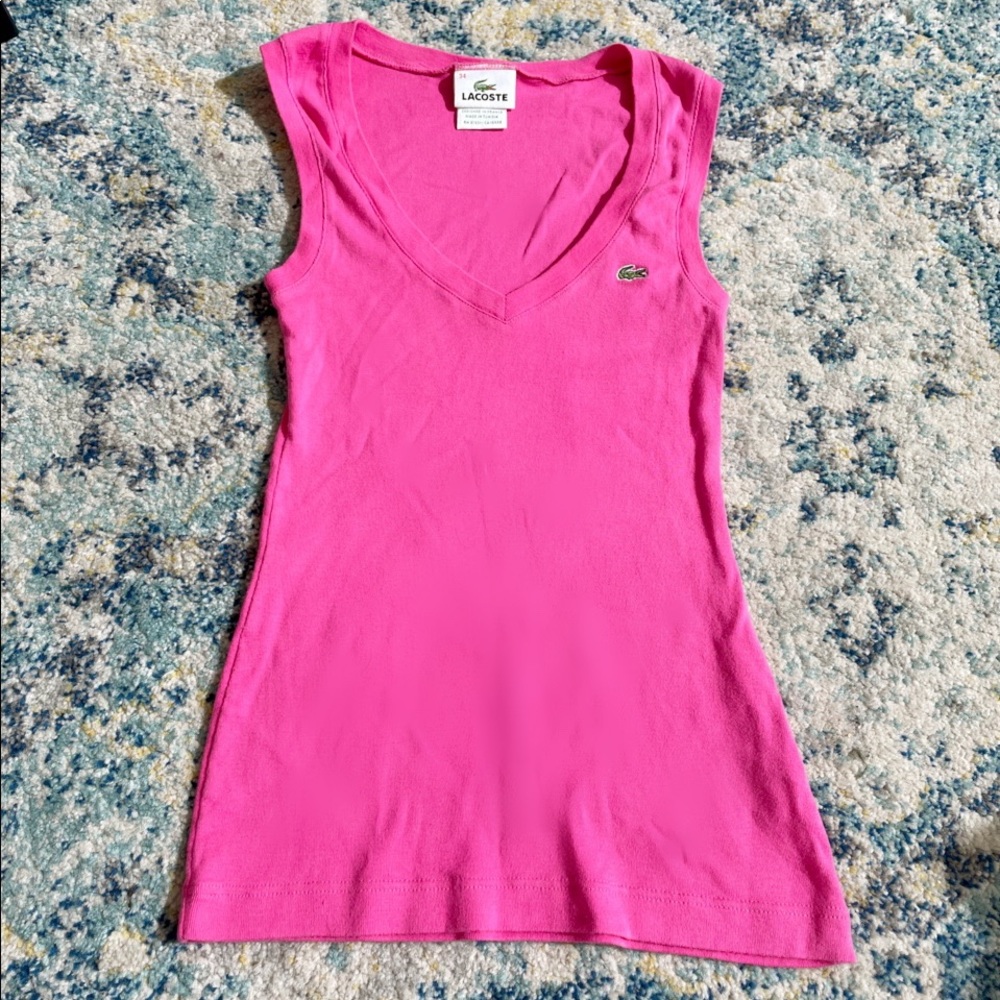 Women’s pink Lacoste tank 34